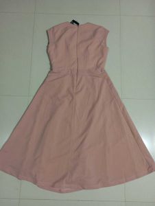 pink full length dress