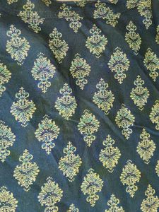 Elegant Teal &amp; Gold Embroidered Kurti