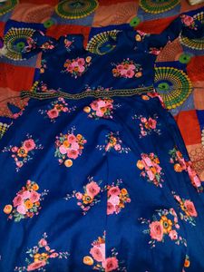 Blue Floral long dress
