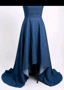 Denim Mix Spaghetti Strap Dress