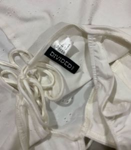 H&amp;M White Strapless Cami Top