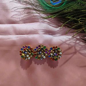 Boho Hair Clips Set - Multicolo