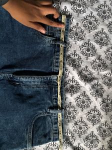 Denim Midi Skirt with Slit