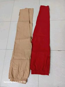 combo offer.      Comfy Palazzos - Beige & Red