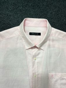 Men's Pink Linen Blend Shirt