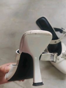 White Heels with Strap