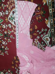 Stylish Pink Cotton Skirt Set