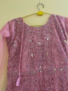 Exquisite Pink Embroidered Gown