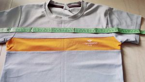 Men's grey &amp; Yellow Stripe T-Shirt