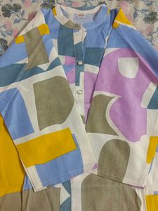 Colorful Abstract Print Kurta