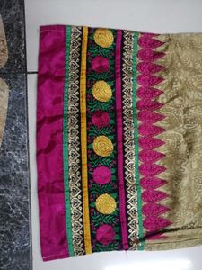 *Beige Jacquard Heavy Embroidered Anarkali Kurta |