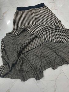Checked Midi Skirt