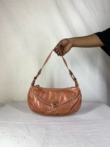Vintage Y2K ISSAC Tan Leather Hobo Bag