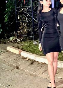 Sparkly Black Long Sleeve Dress