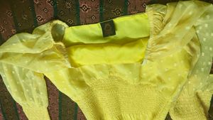 Yellow Polka Dot Top