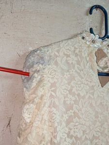 Lace Blouse with High Neck