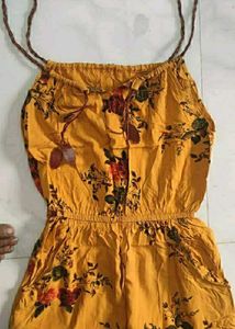 Women's Yellow Floral Jumpsuit