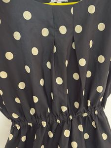 Chic Polka Dot Black Dress