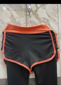 2-in-1 Athletic Leggings with Shorts
