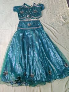 Crop top shimmer lehnga with blouse 👗