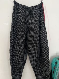 Checked Cropped Trousers