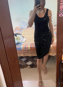 Sleek Black Bodycon Dress