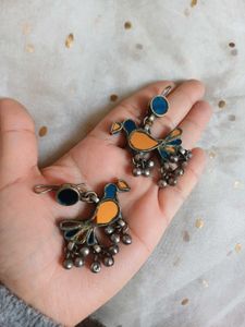 Orignal glass handmade antique bird Earrings