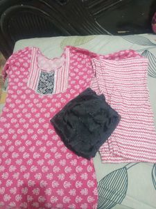 Pretty Pink Printed Kurta
