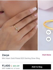 Mini Heart Gold Plated Ring