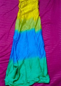 Triple Shade Colour Net Saree