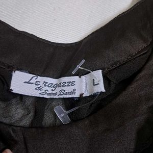 Y2k Vintage 2000s Sheer Brown Halter Flowy Top