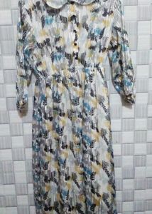 Boho Floral Print Gaun Dress