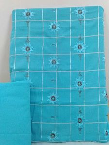 Elegant Blue Kurta Set l Unstitched