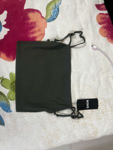 SHEIN Green Ribbed Tube Top (backless)