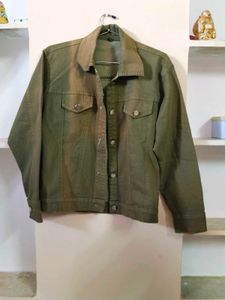 Olive Green Denim Jacket