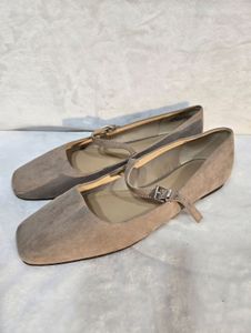 H&amp;M greige Mary Jane flats