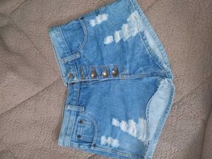 Distressed Denim Shorts