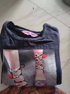 Girls Graphic Print Sweatshirt