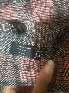 Plaid Mini Skirt with Belt