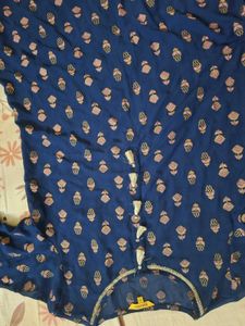 Global Desi Blue Printed Kurta💙