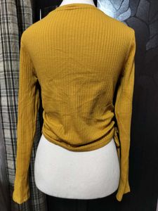 Ribbed Mustard Yellow Long Sleeve Top  💛