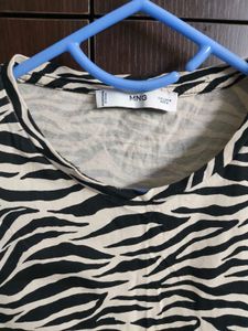 Mango Zebra Print T-Shirt