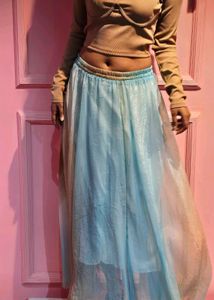 Gradient Silk Skirt