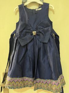 Girls Embellished Party Wear Layered Dress Wid Bow