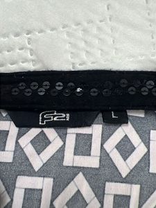 Embellished Black &amp; White Geometric Dress