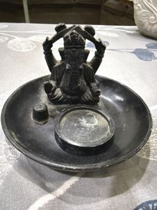 Ganesha idol with diya & Incense Holder