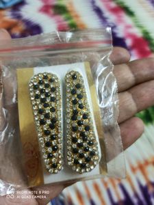 Stone Based Tik Tac Clip&amp;Rose Alligator Clip