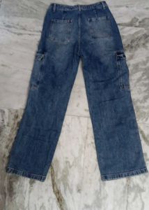 Savana Blue Denim Cargo Jeans