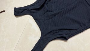 Black Drawstring Crop Top
