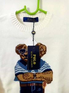 NEW Womens Polo Ralph Lauren Bear Sweater